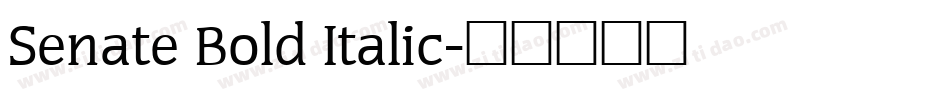 Senate Bold Italic字体转换